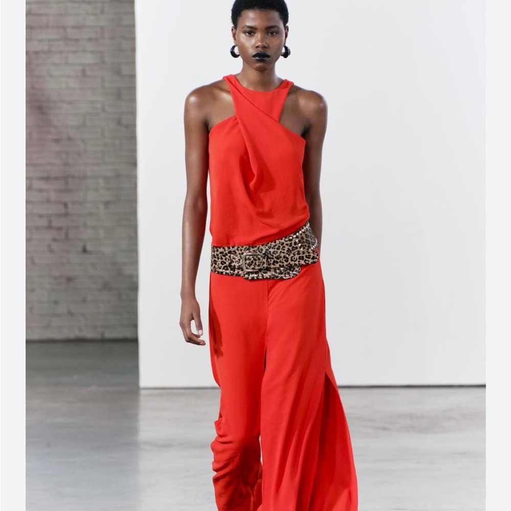 Zara Slit Pareo Pants Suze M  NWT
